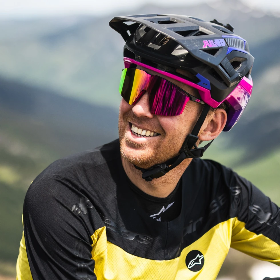 スポーツサングラス Julbo  EDGE  ONE SIZE  Black/Pink Julbo Edge Spectron 3 Glasses Black/Pink - CICLIMATTIO